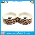 Custom impressão Cute Porcelain Cat Dog Bowl